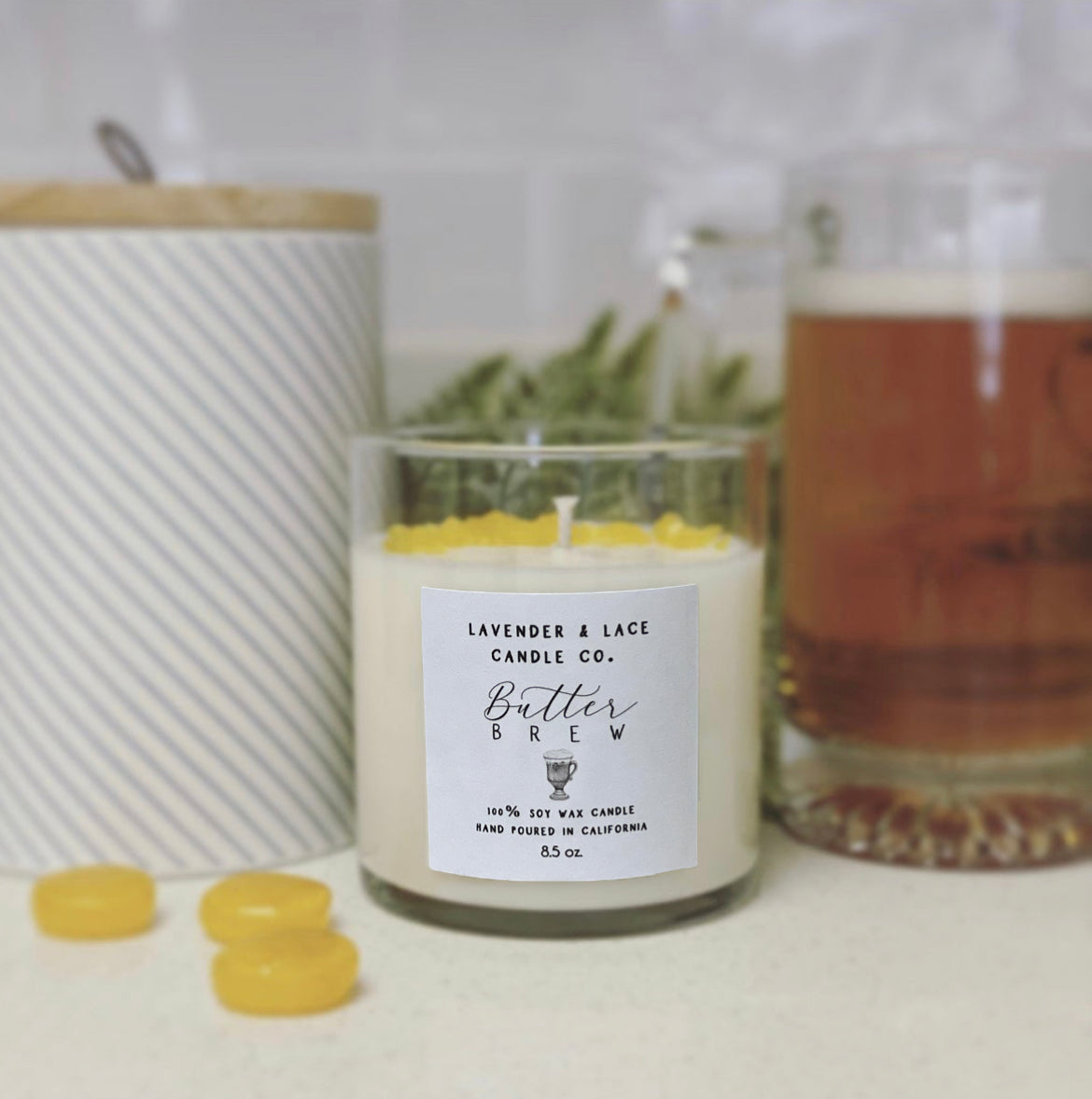 Butterbrew Candle - Lavender and Lace Candles
