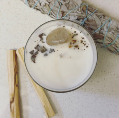 Grounding Crystal Candle - Lavender and Lace Candles