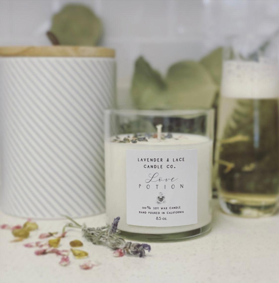 Love Potion Candle - Lavender and Lace Candles
