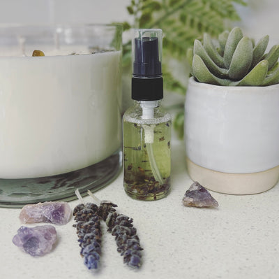 Relaxation Crystal Infused Perfume - Lavender and Lace Candles