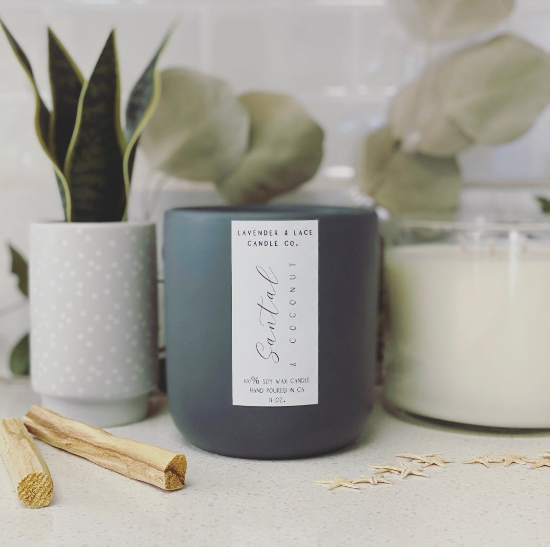 Santal & Coconut Luxe Candle - Lavender and Lace Candles