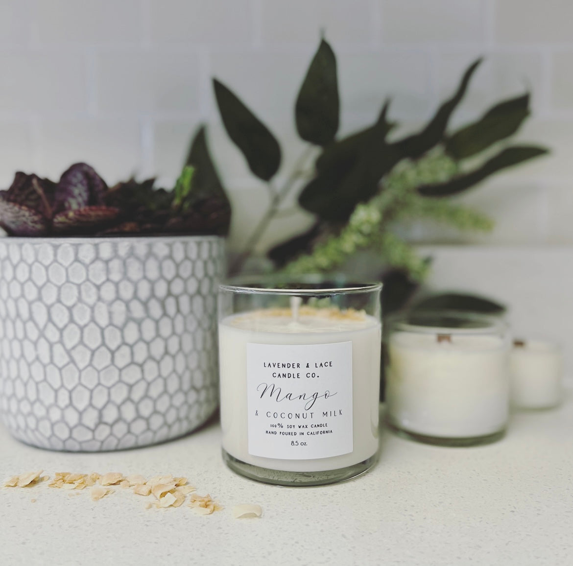 Mango & Coconut Milk Candle - Lavender and Lace Candles